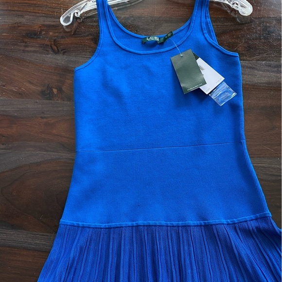 NWT Lauren Ralph Lauren Blue Knit dress - Picture 4 of 5